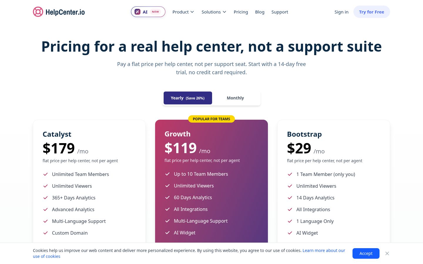 Helpcenter Io Pricing