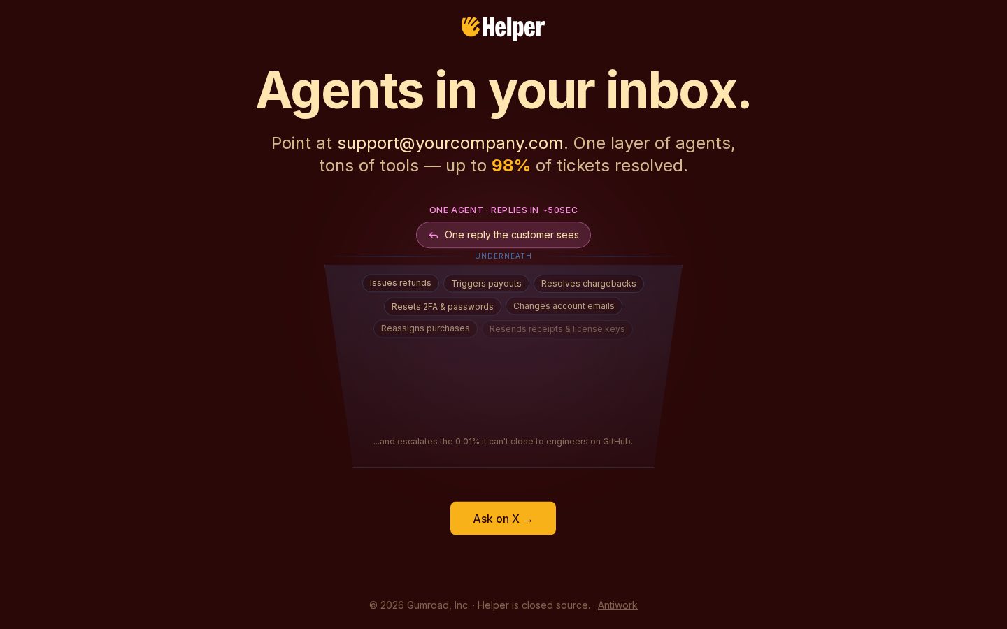 Helper AI Homepage