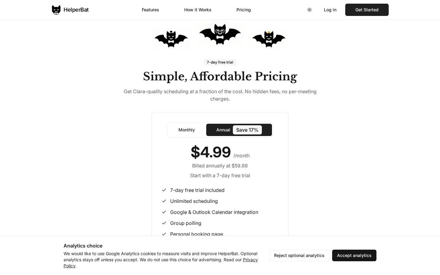 HelperBat Pricing