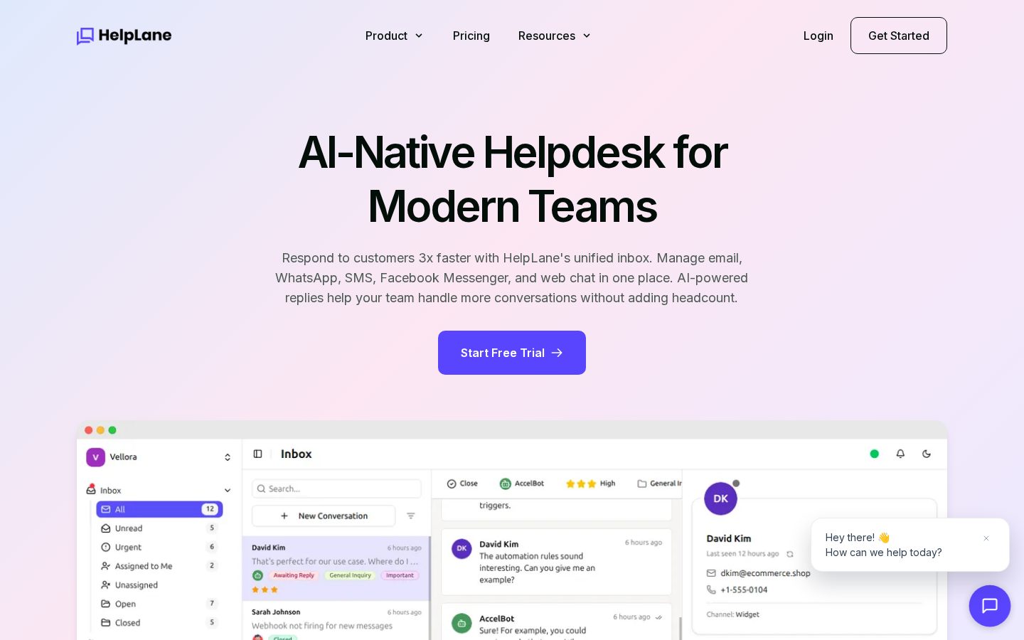 HelpLane Homepage