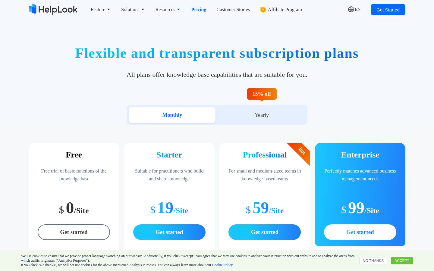 HelpLook Pricing