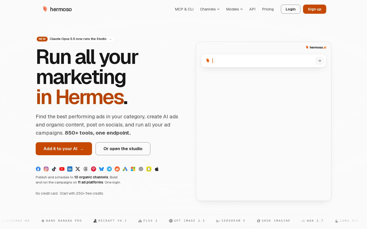 Hermoso Homepage