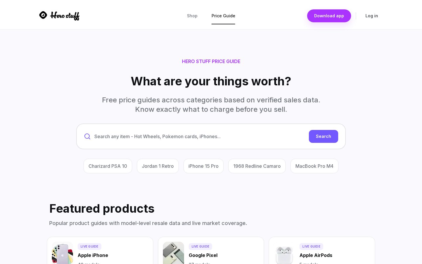 Hero Stuff Pricing