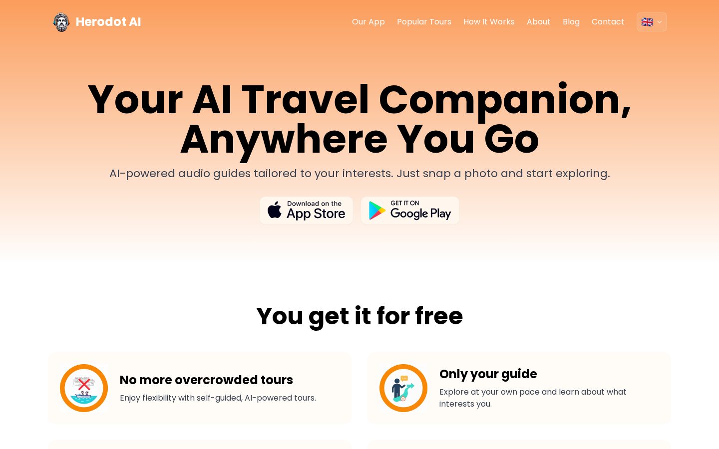 Herodot AI Homepage