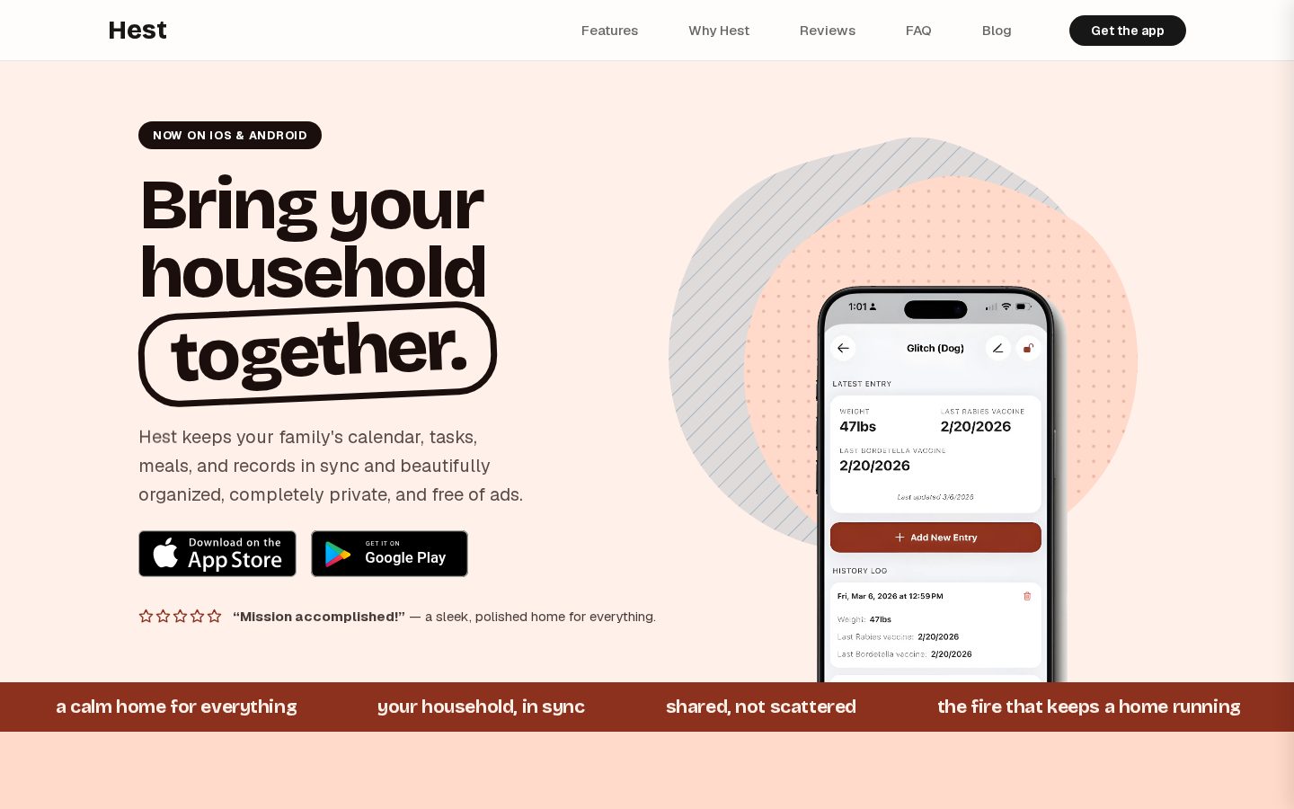 Hest Homepage