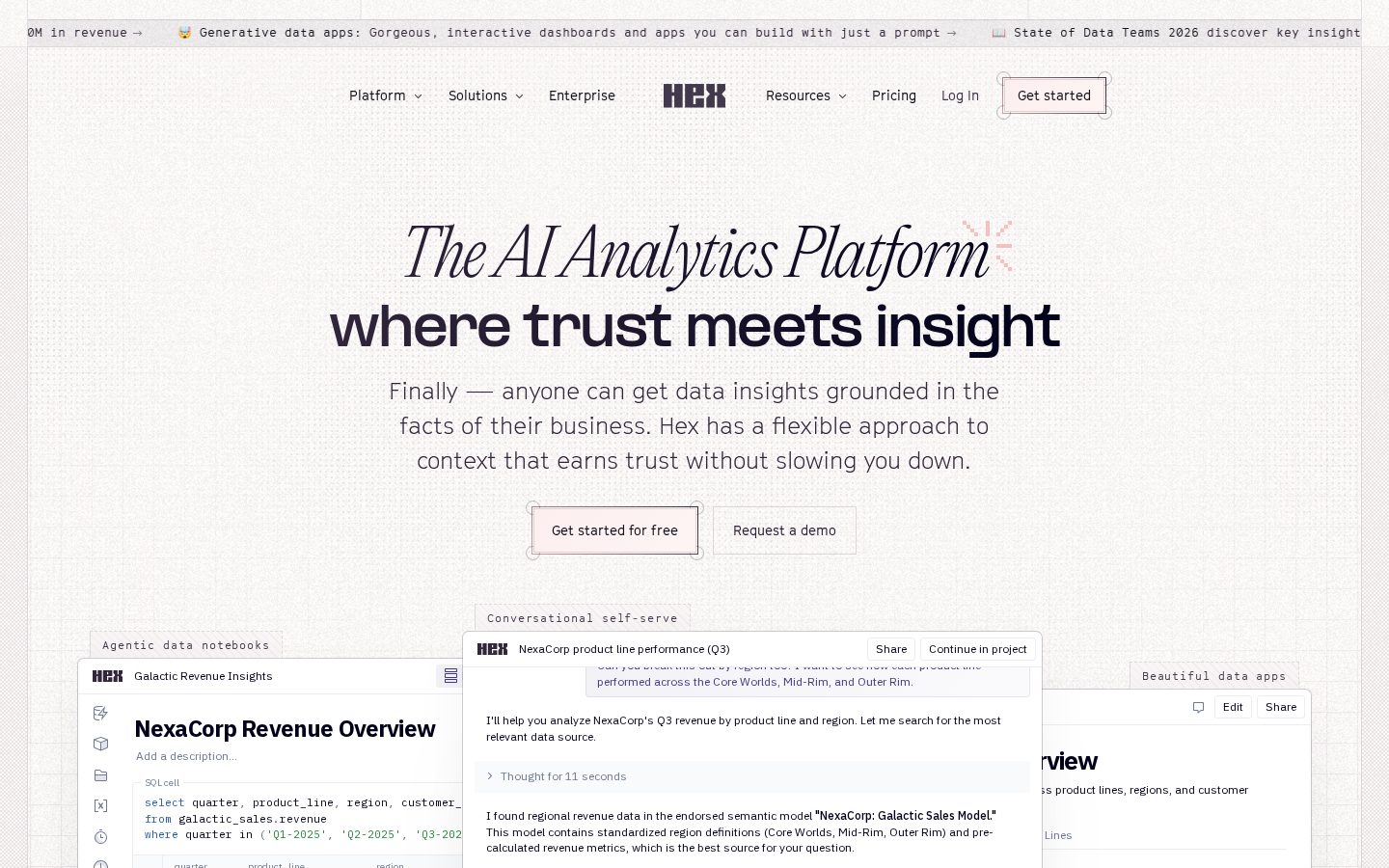 Hex Notebook Agent Homepage