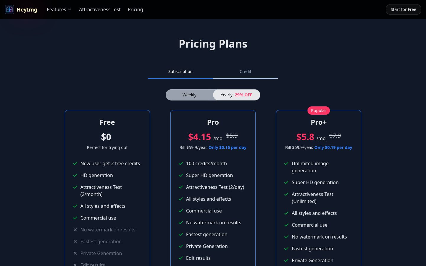 Hey Img Pricing