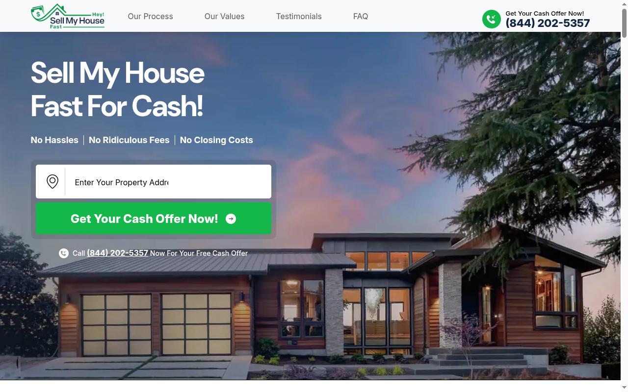 Hey! Sell My House Fast Homepage