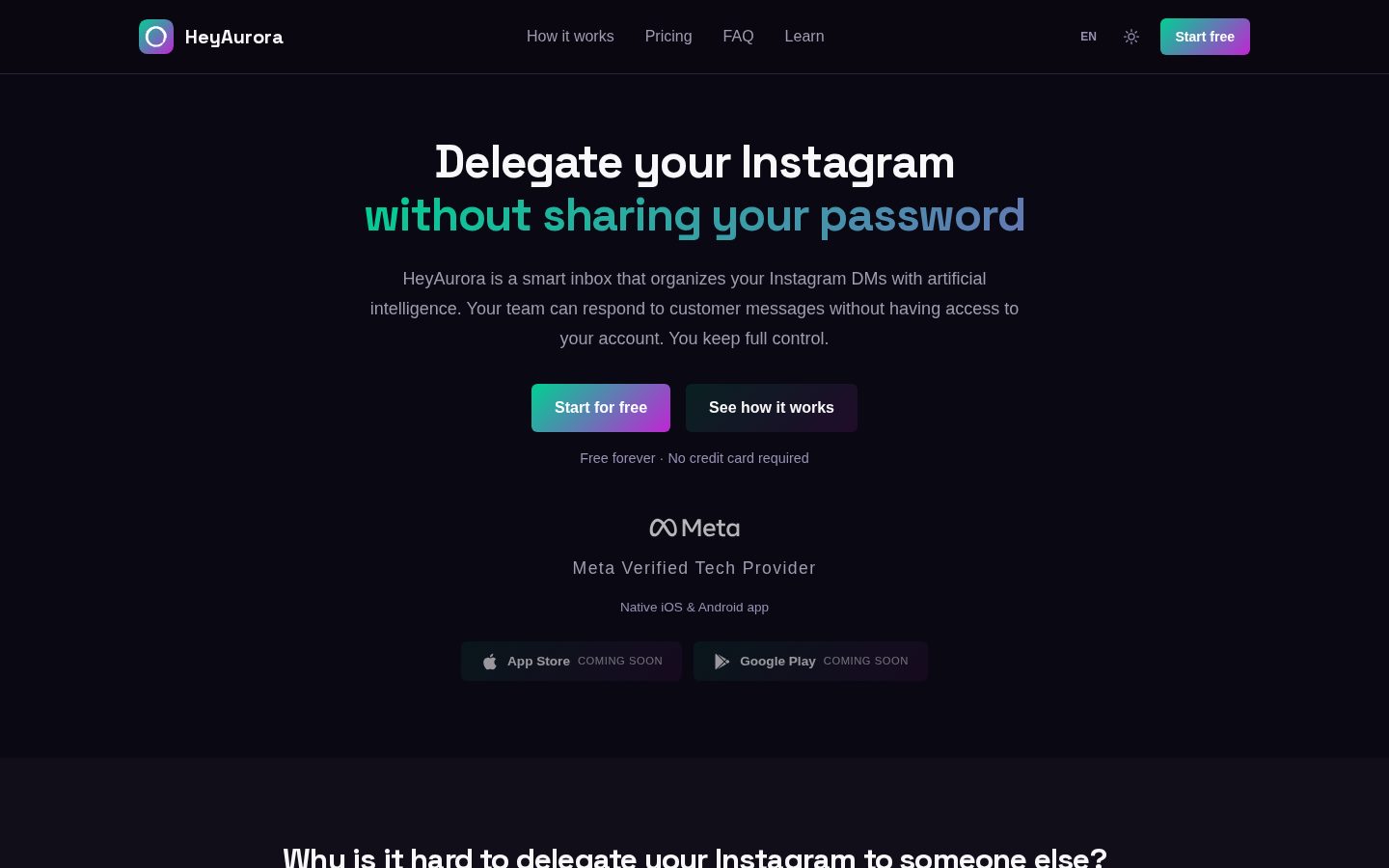 HeyAurora Homepage