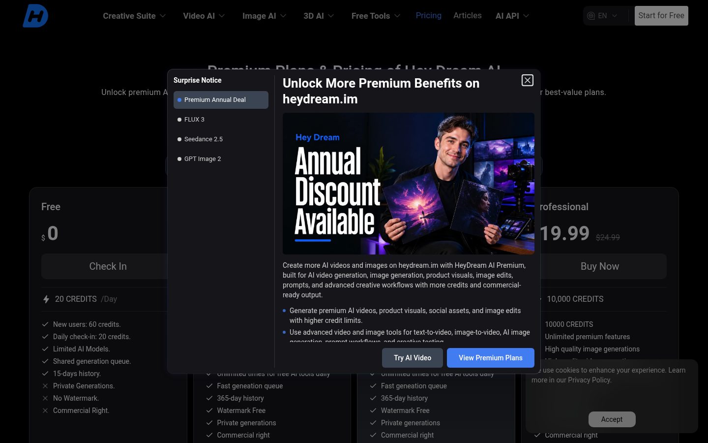 HeyDream_AI Pricing