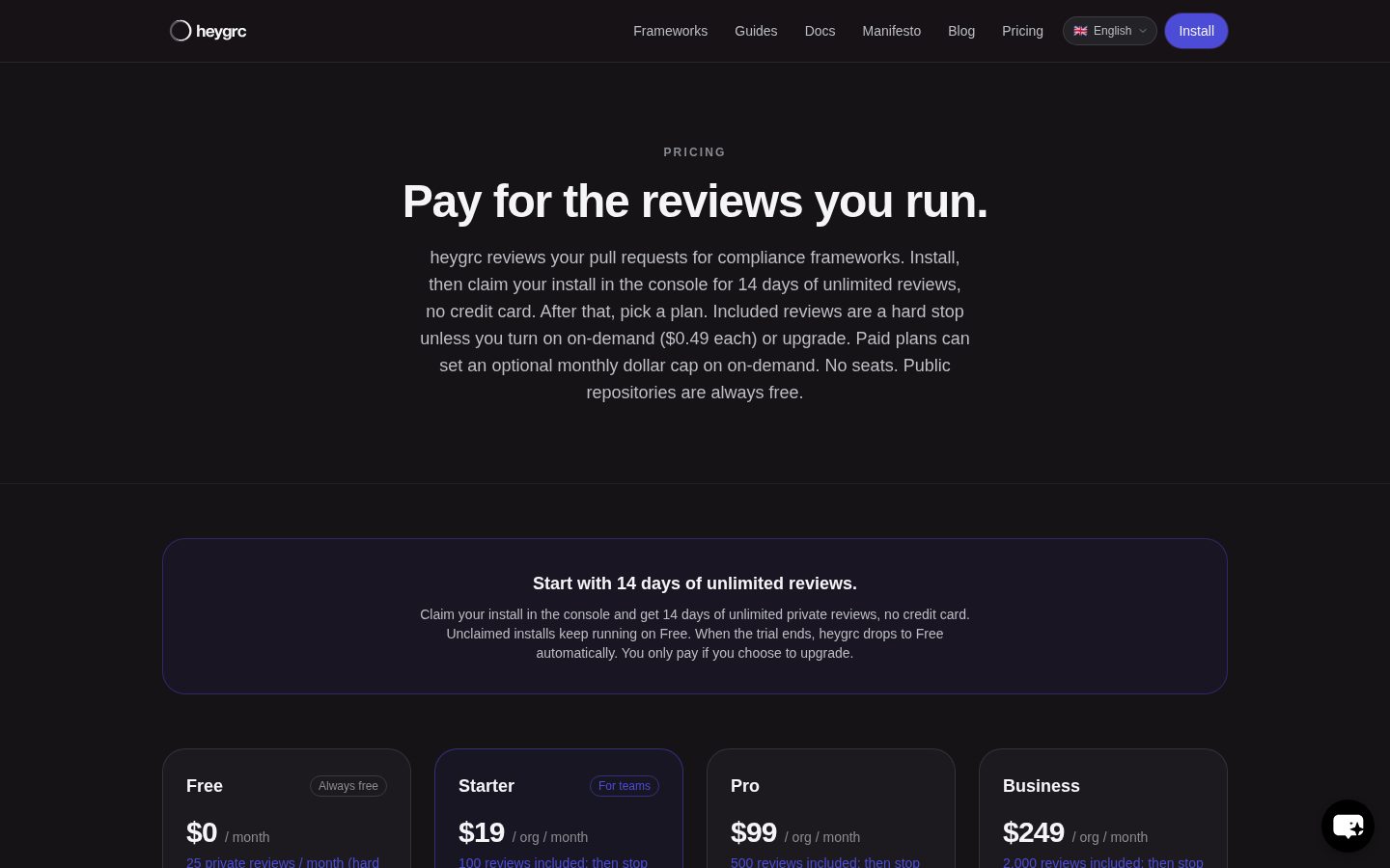 heygrc Pricing