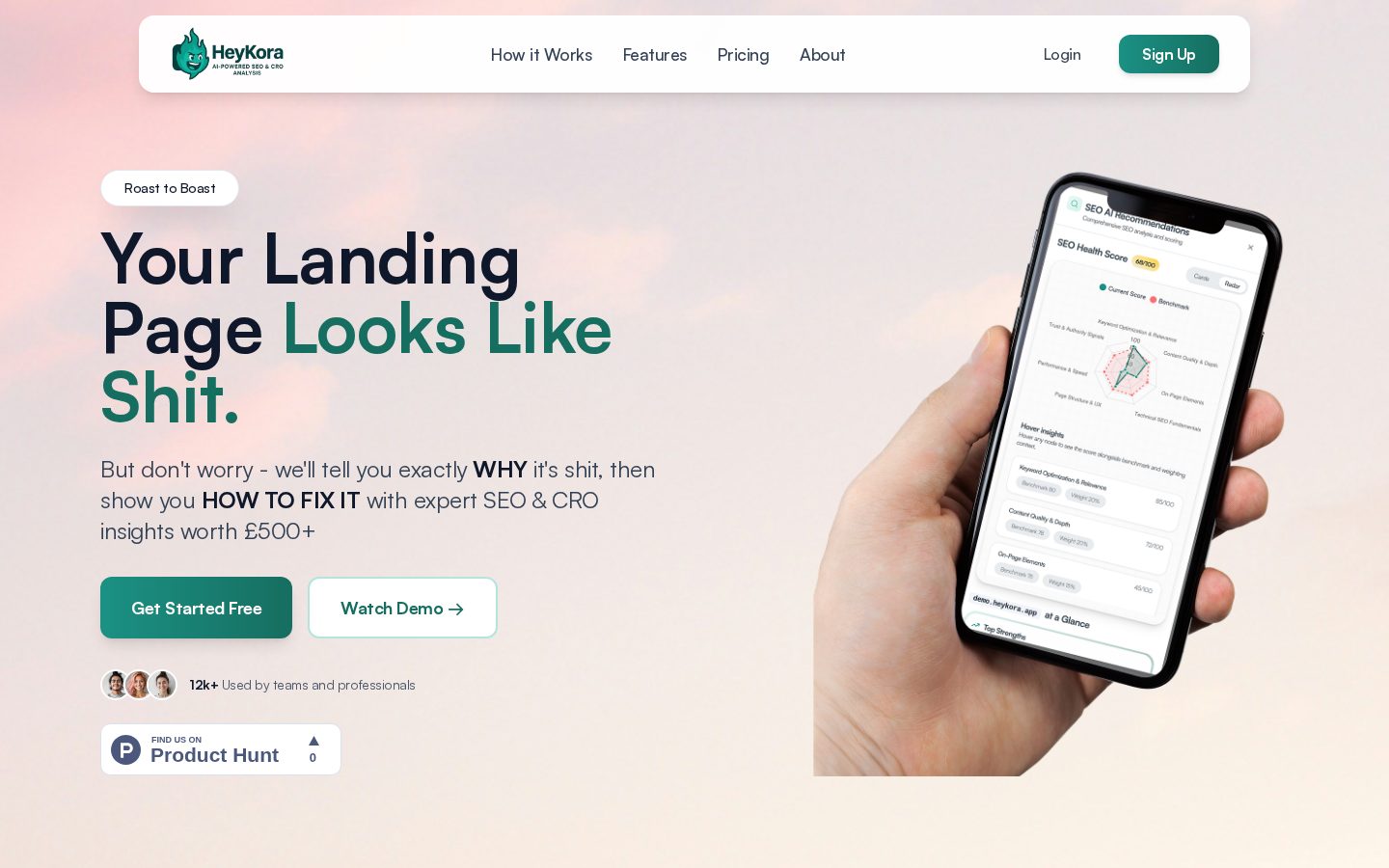 HeyKora Homepage