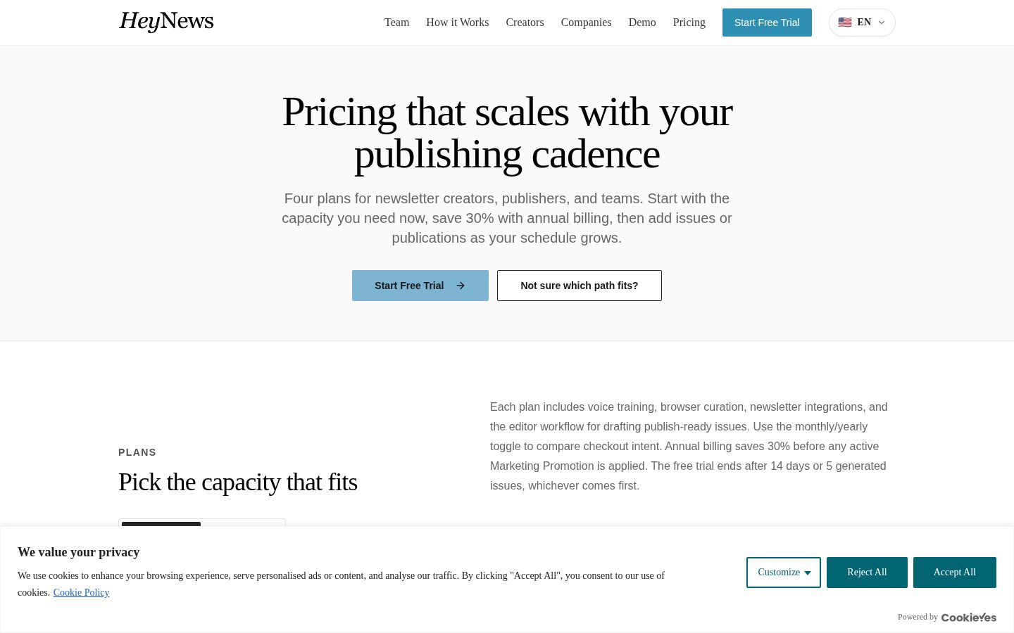 HeyNews Pricing