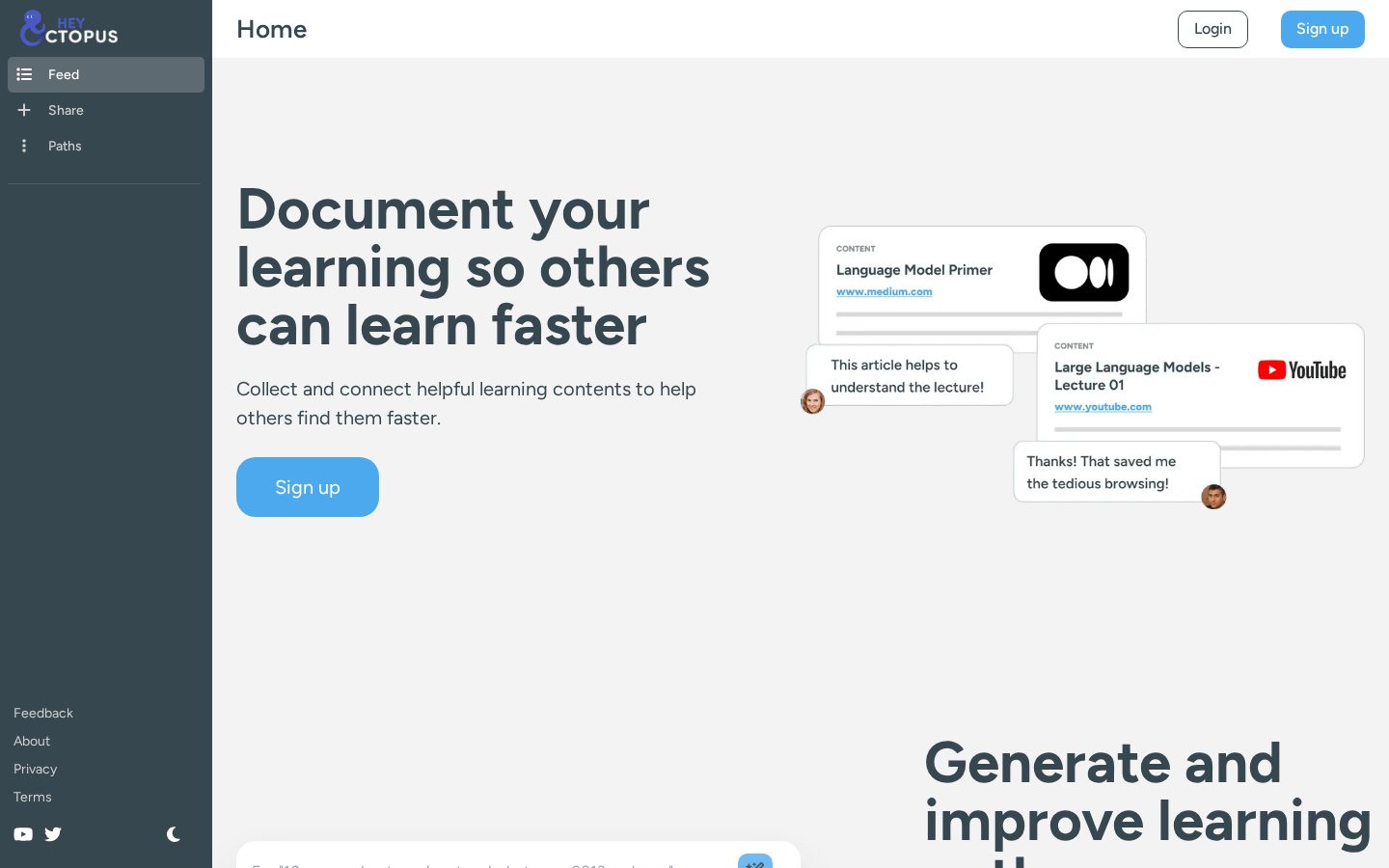 HeyOctopus Homepage