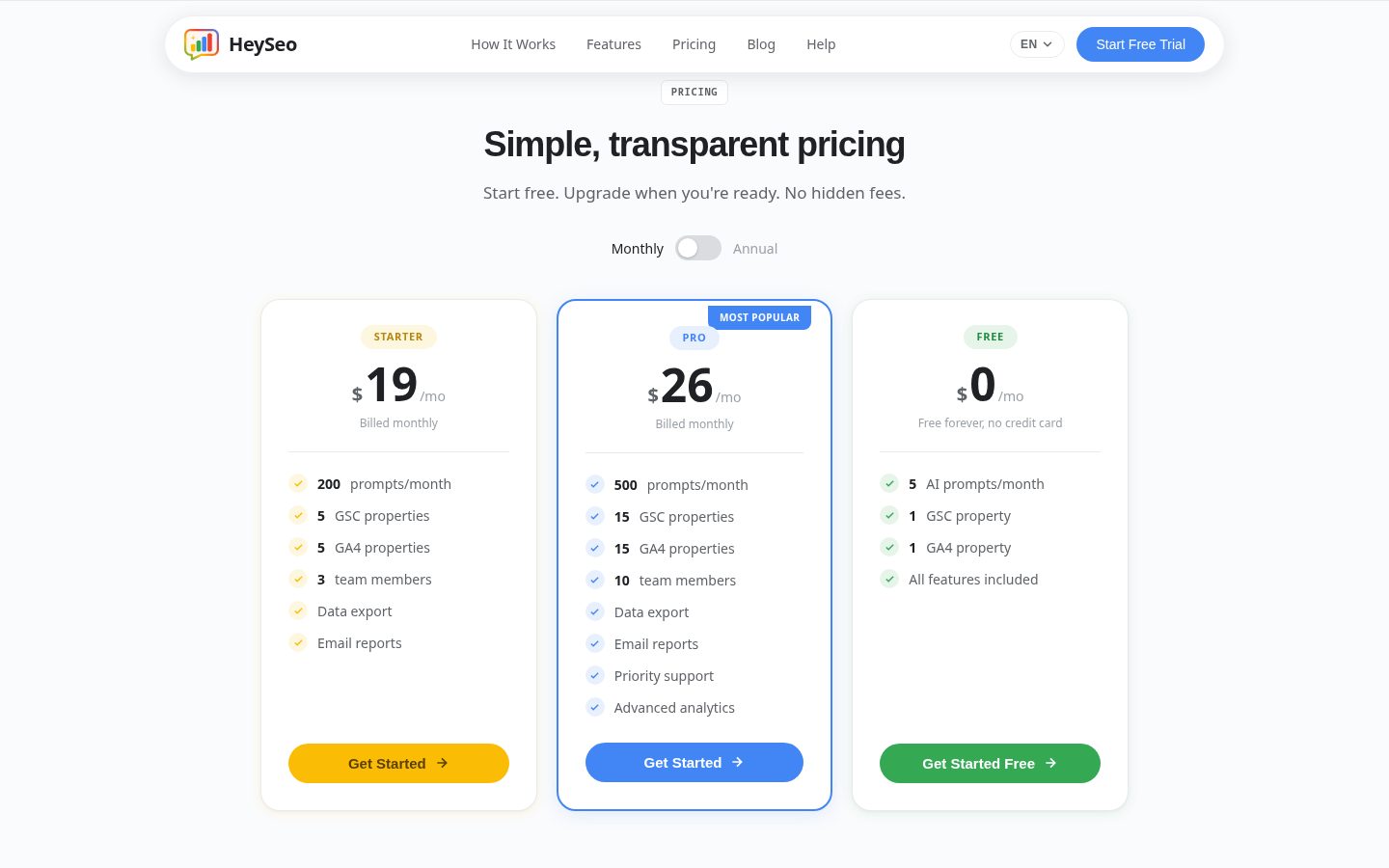 HeySeo Pricing