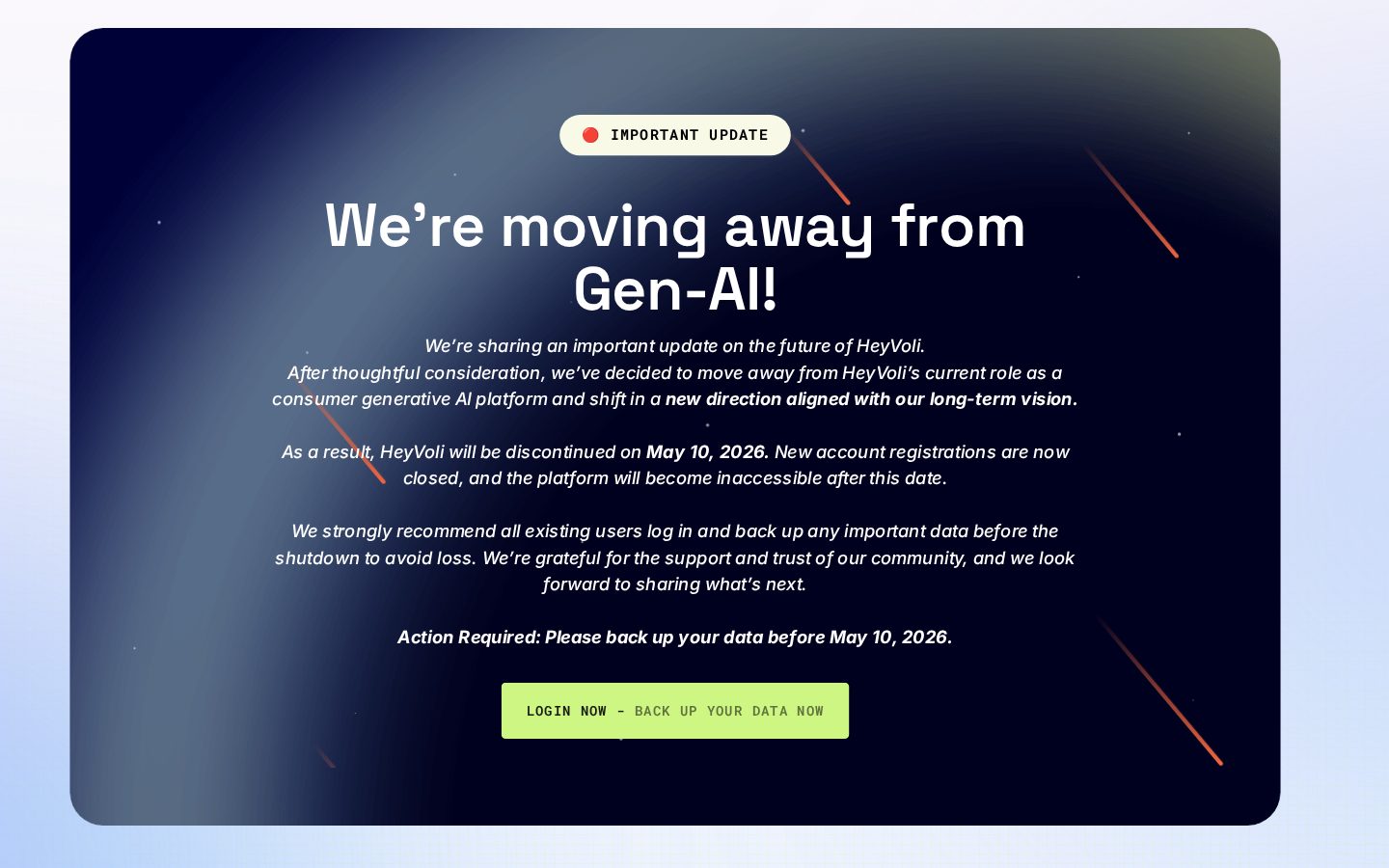 HeyVoli Homepage