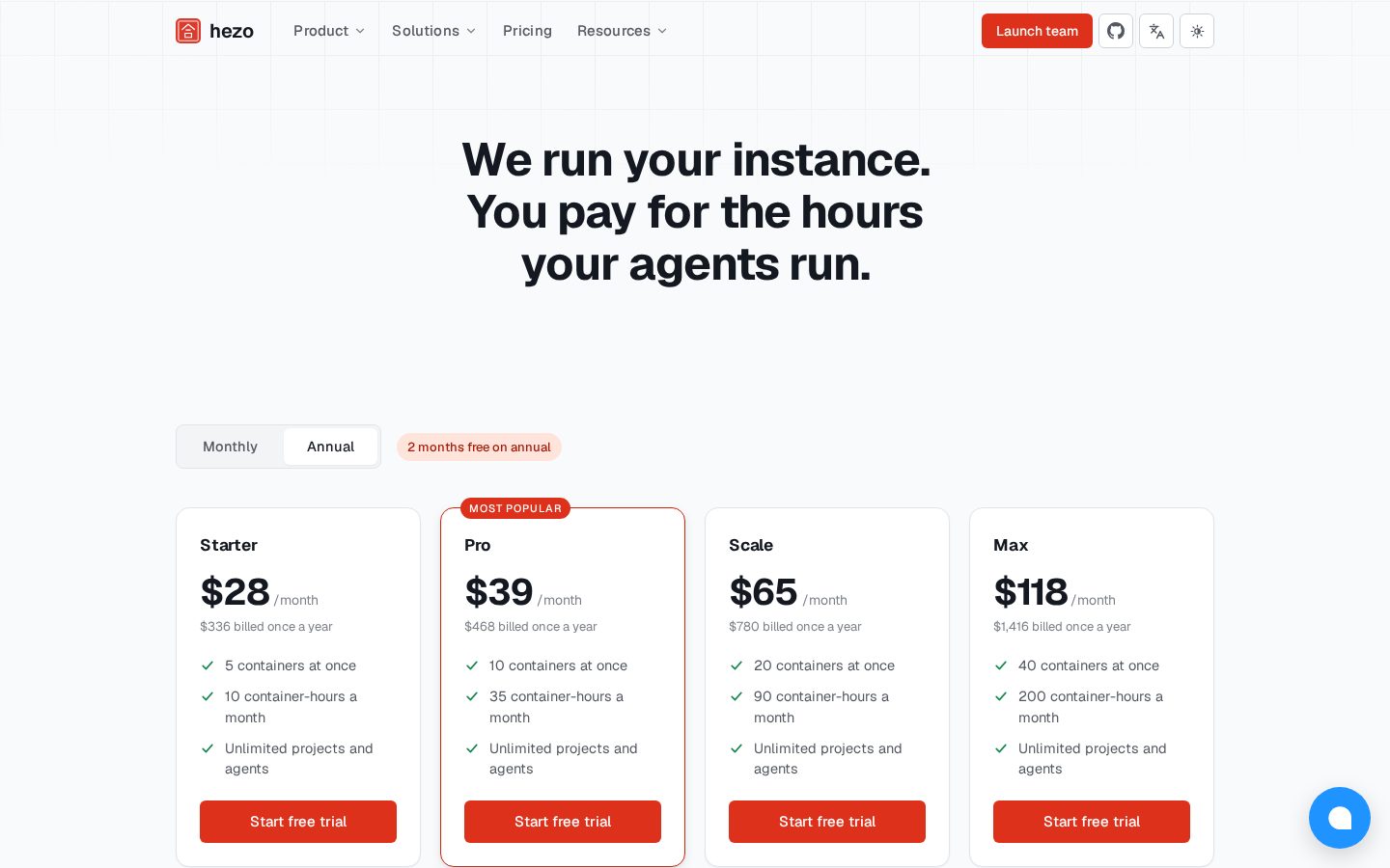 Hezo Pricing