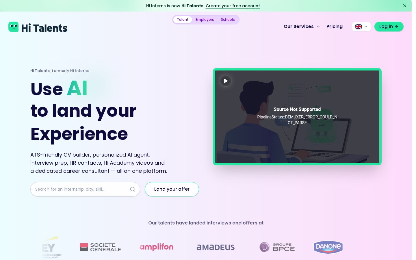 Hi Talents Homepage