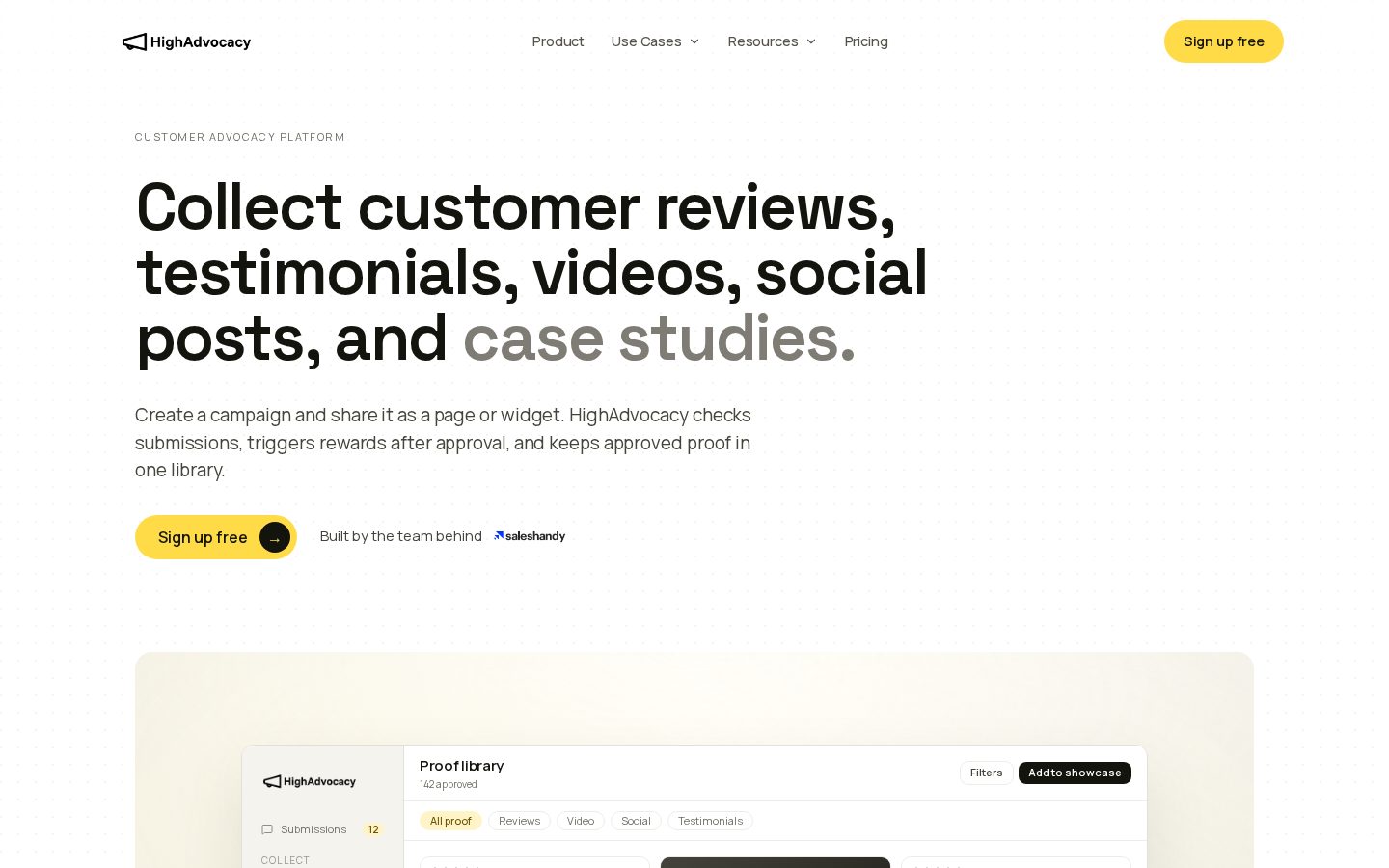 HighAdvocacy Homepage
