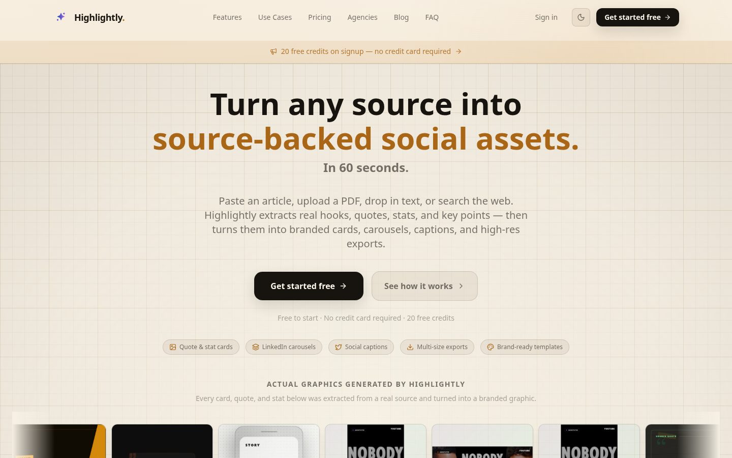 Highlightly AI Homepage