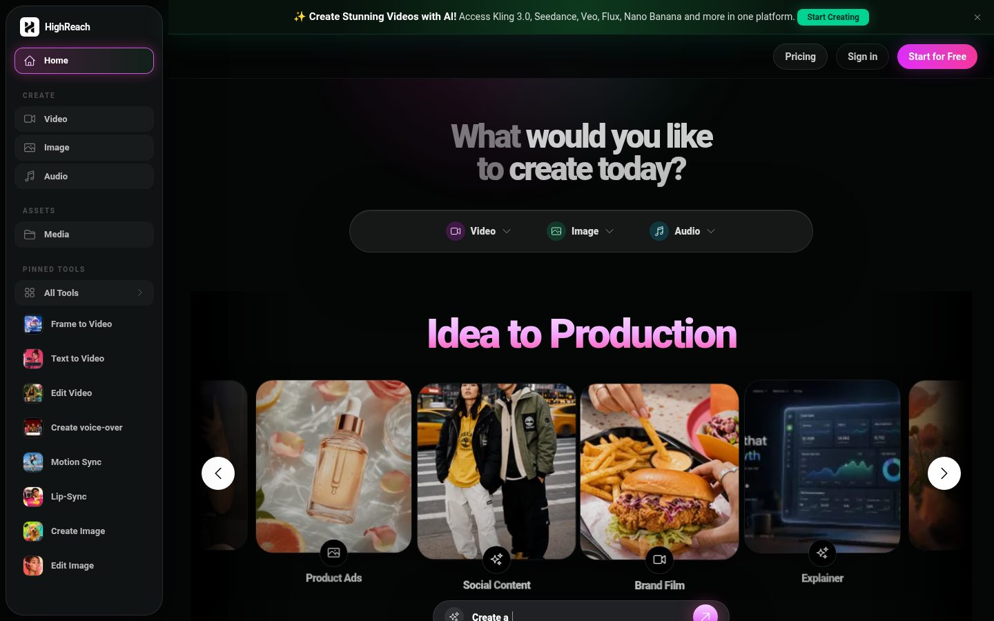 HighReach Homepage