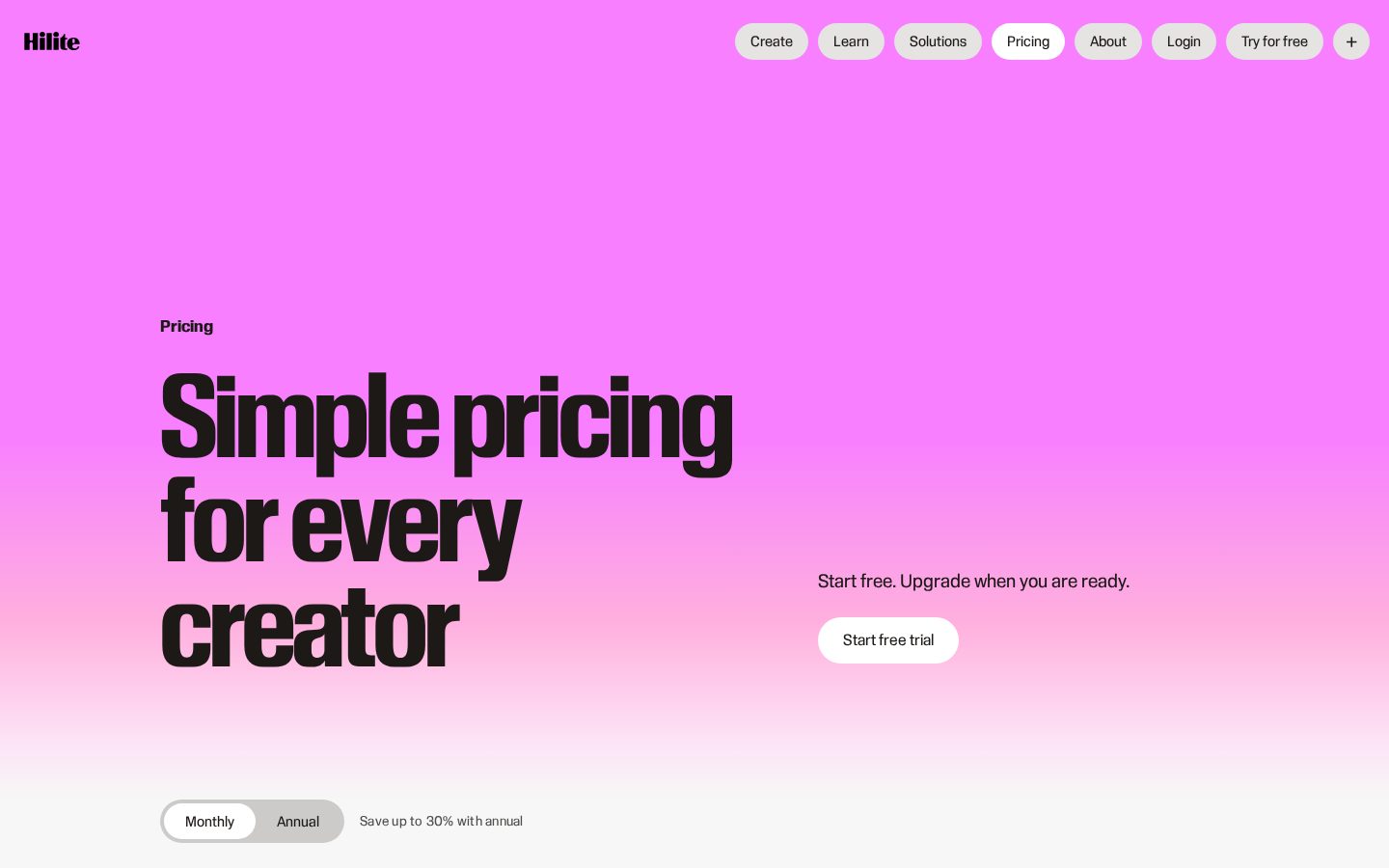 Hilite Pricing
