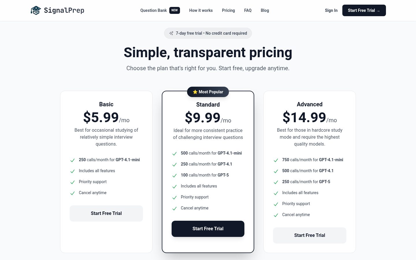 HinterviewGPT Pricing