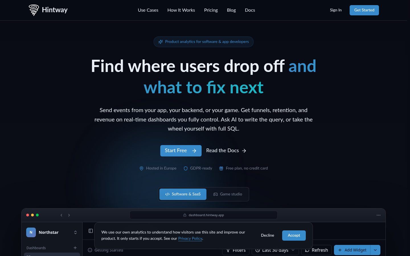 Hintway Homepage