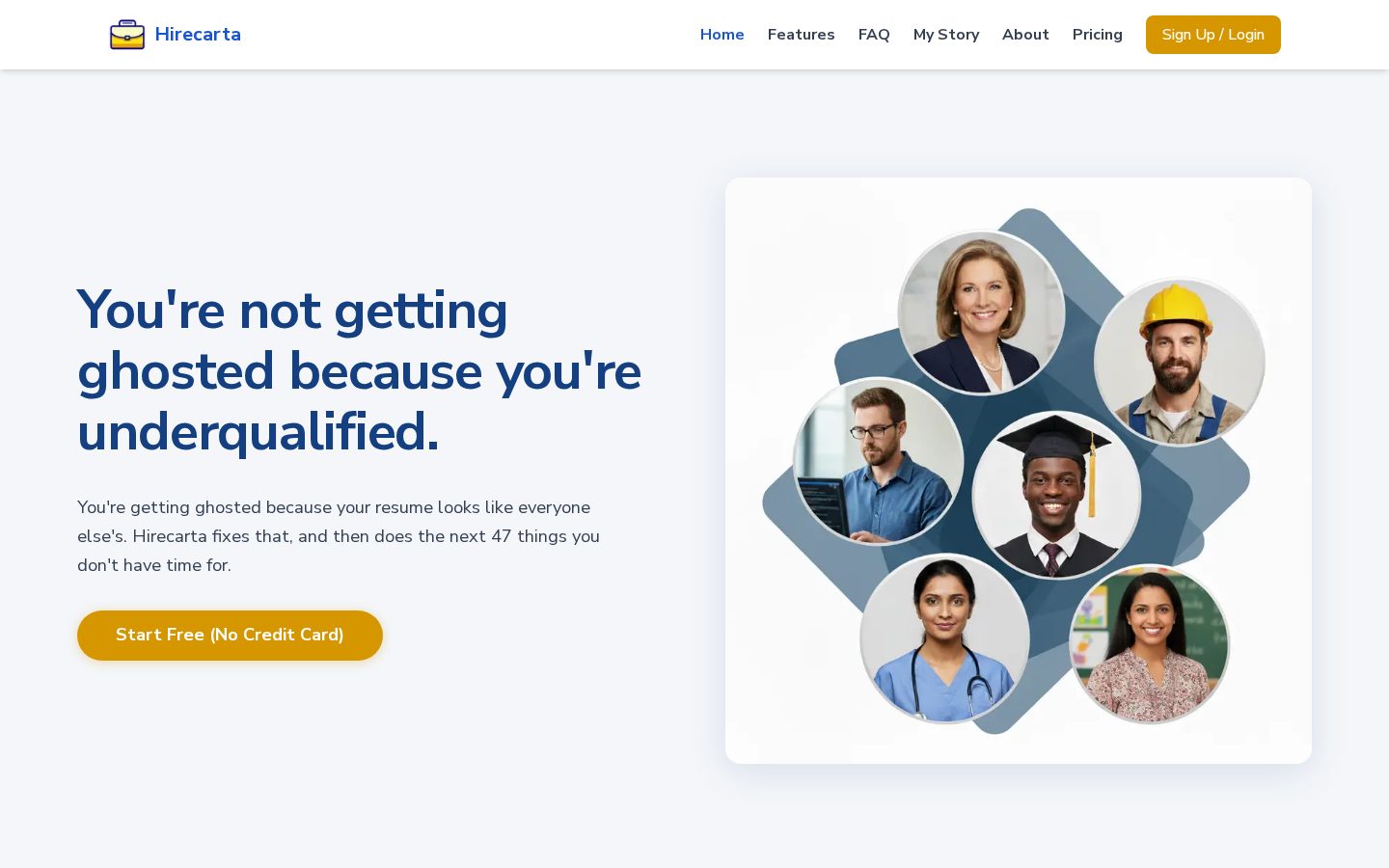 Hirecarta Homepage