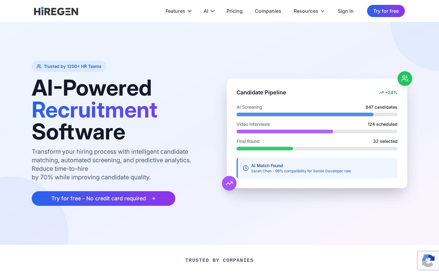 HireGen Homepage