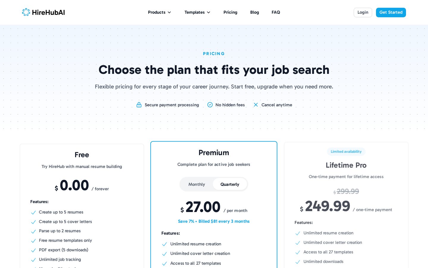HireHub AI Pricing