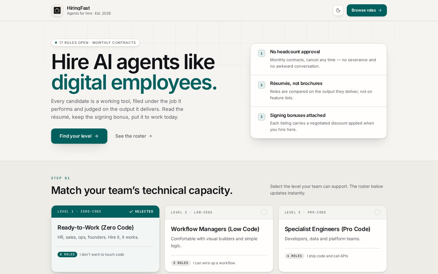 HiringFast Homepage