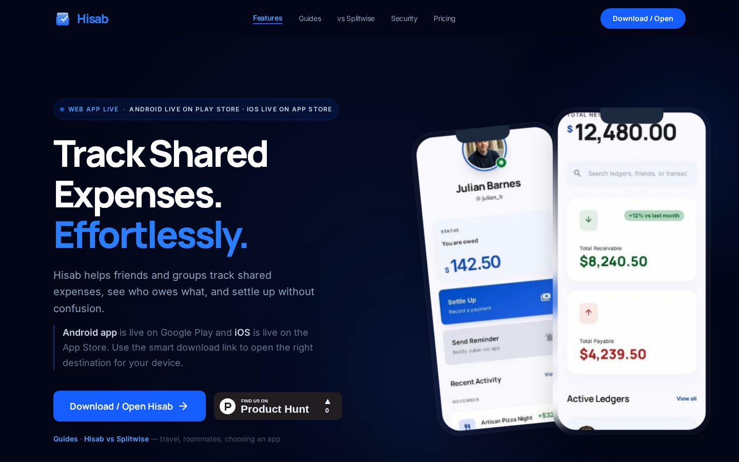 Hisab Homepage