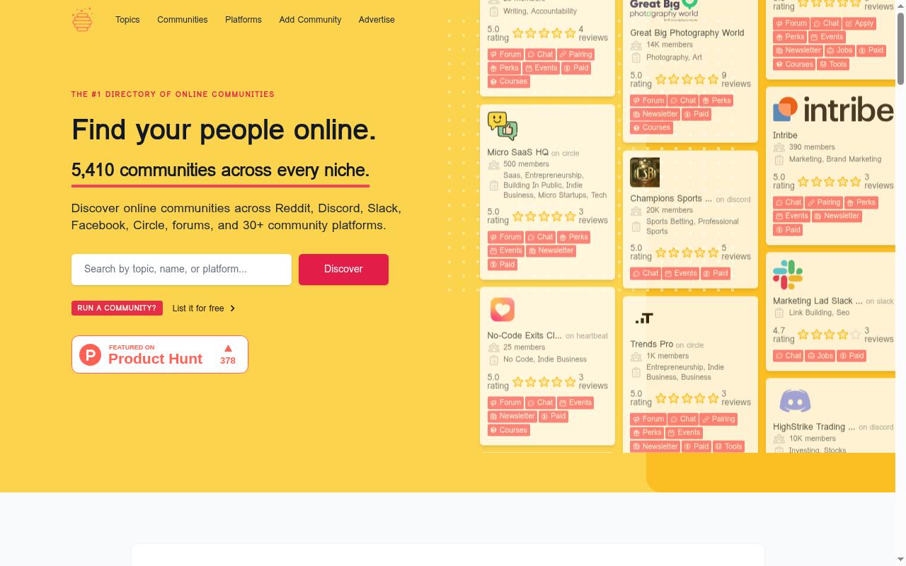 Hive Index Homepage
