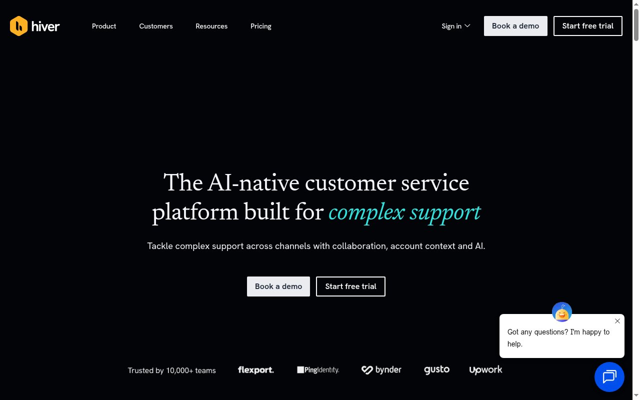Hiver homepage