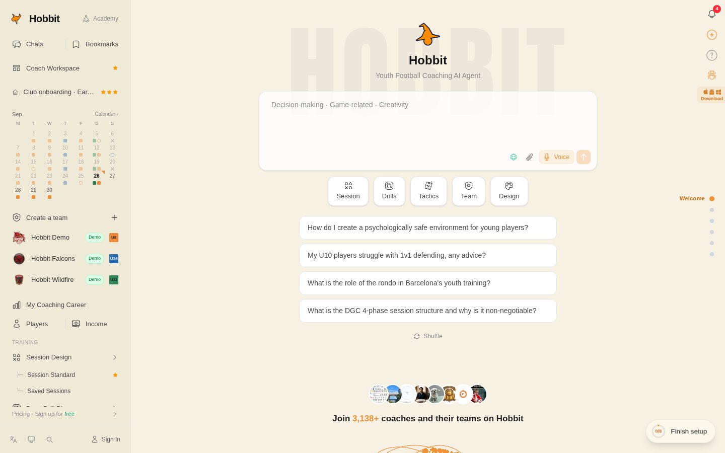 Hobbit AI Homepage