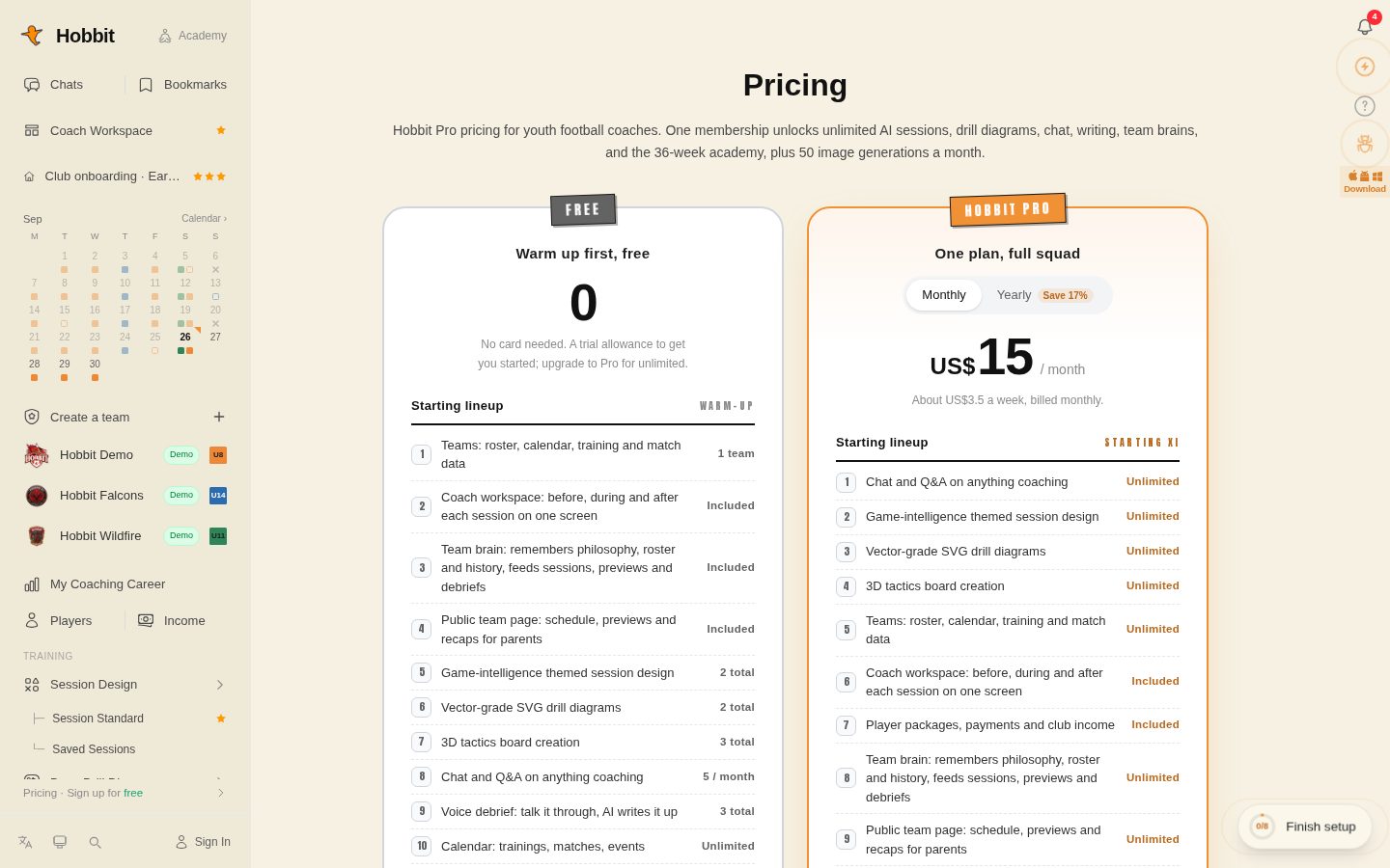 Hobbit AI Pricing