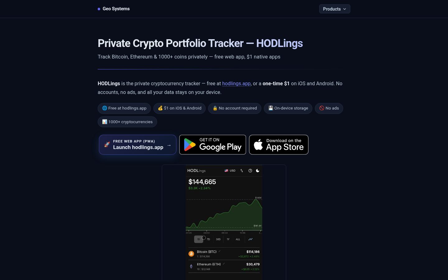 HODLings Homepage