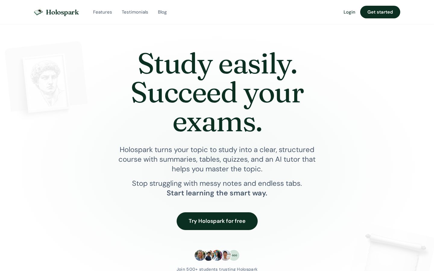 Holospark Homepage