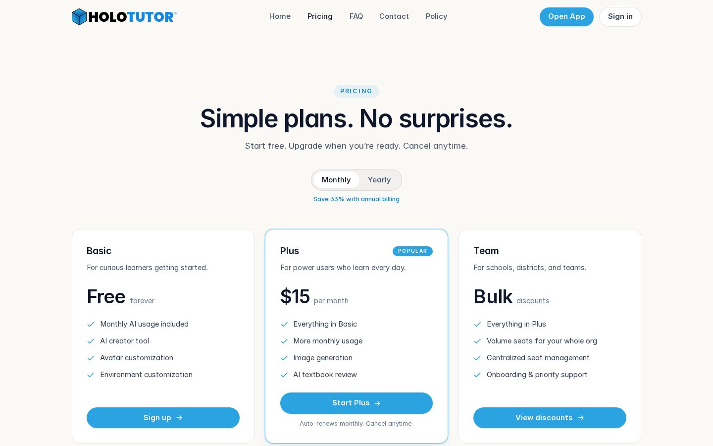 HoloTutor by VictoryXR Pricing