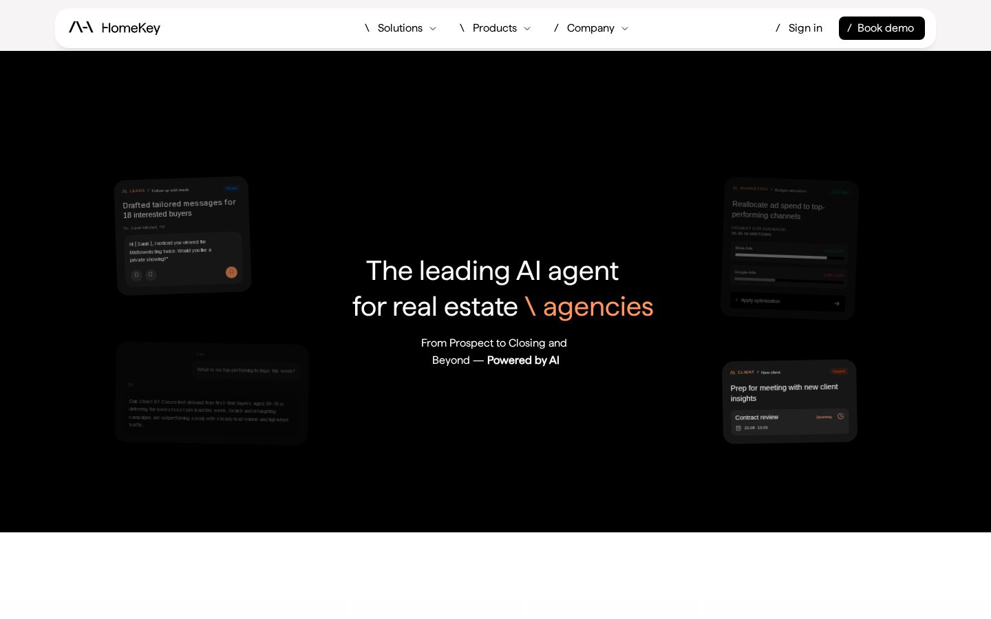 HomeKey Homepage