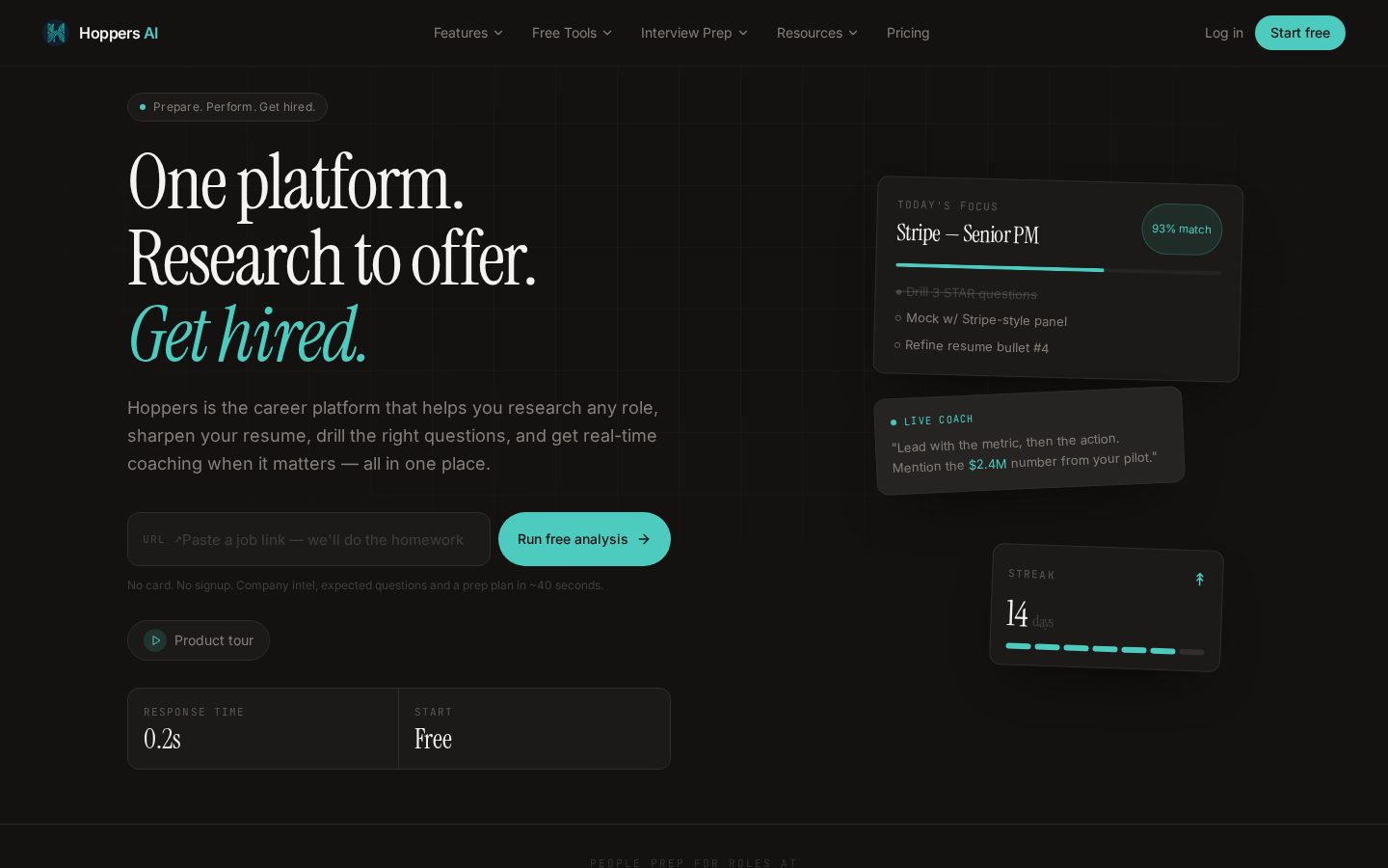 Hoppers.ai Homepage