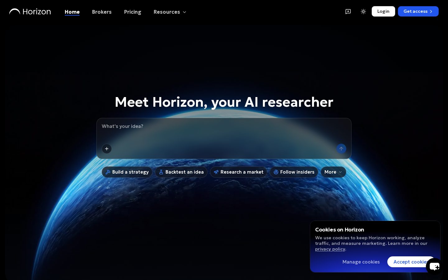 Horizon Trade Homepage