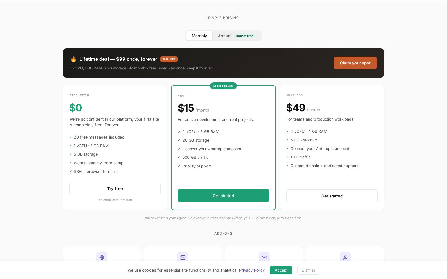 host4.ai Pricing