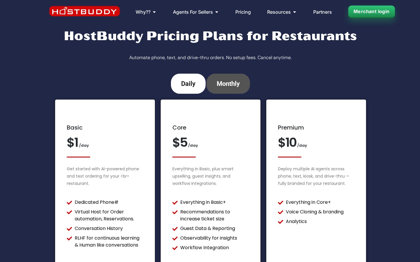 HostBuddy Pricing