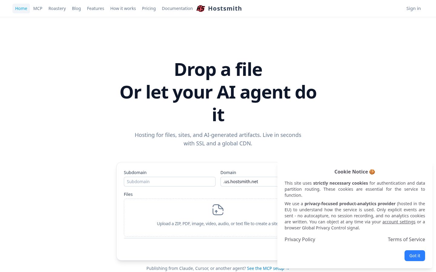 Hostsmith Homepage