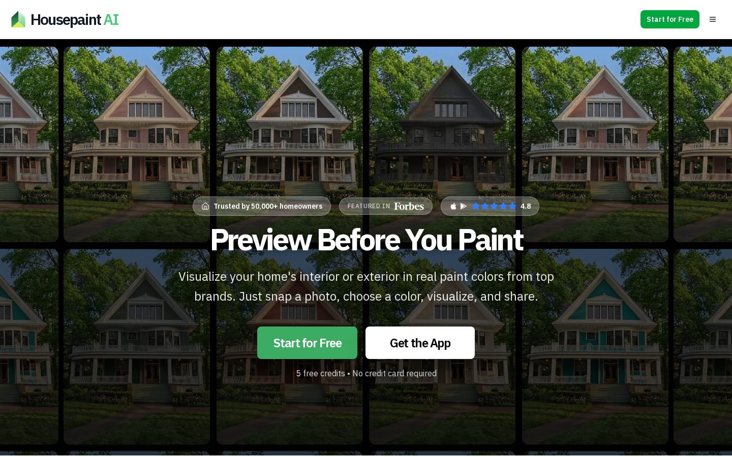 housepaint.ai Homepage