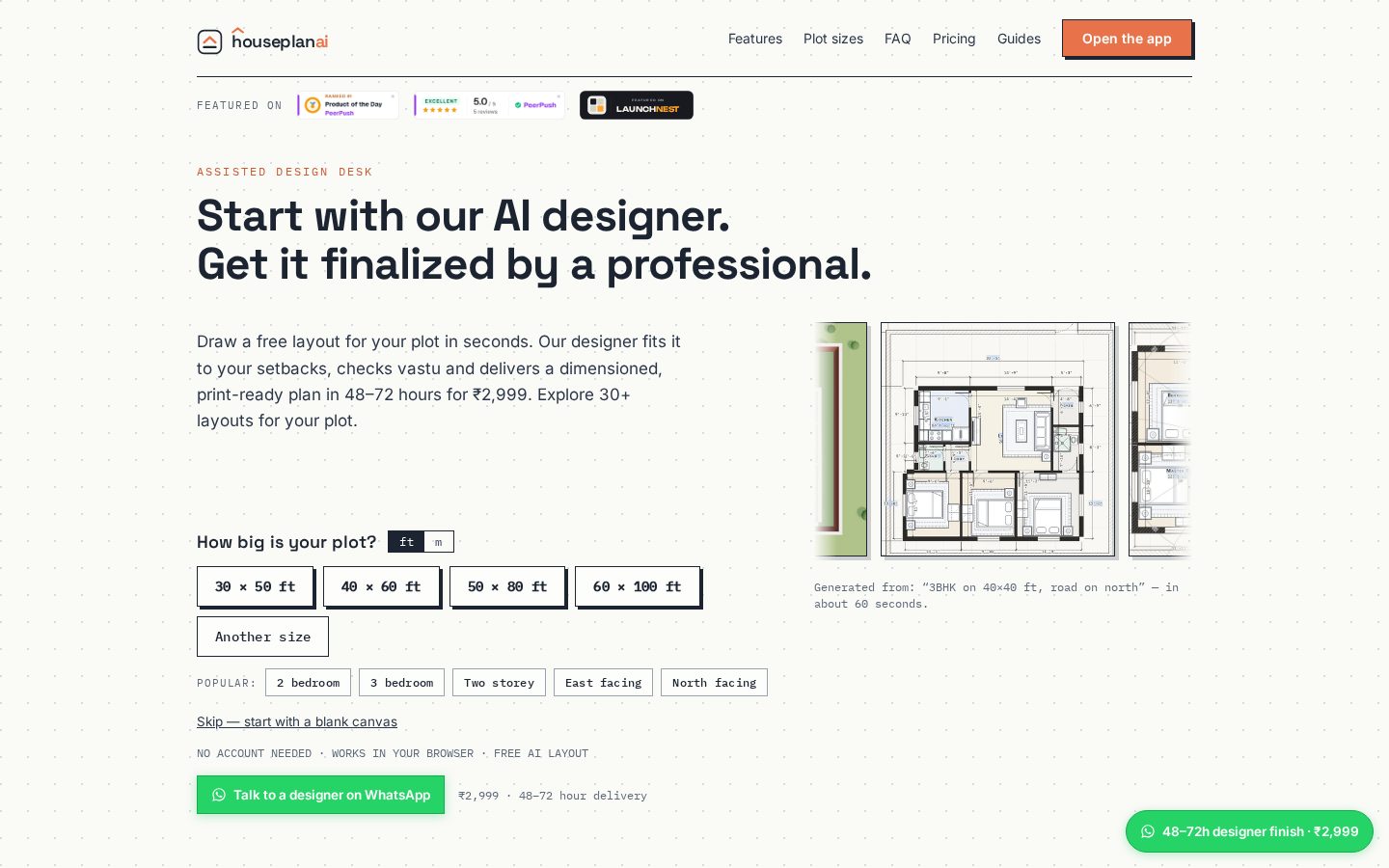 HousePlanAI Homepage