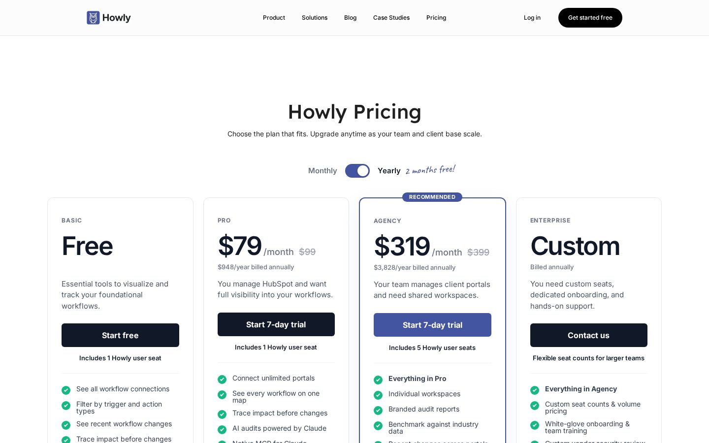 Howly Pricing