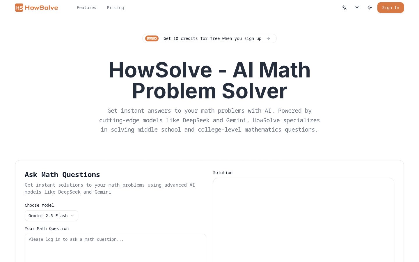 HowSolve Homepage